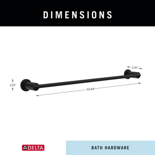 Delta black towel bar outlet